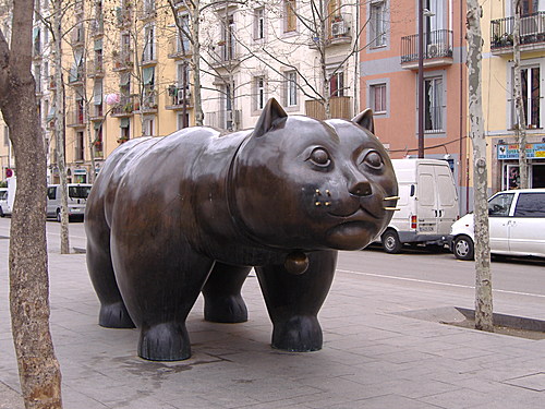 Barcelona Raval Gato Botero