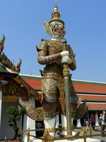 Bangkok- Wat Phra Kaew Grand Palace Dämonen Torwächter