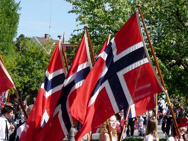 Norwegen Oslo Flaggen