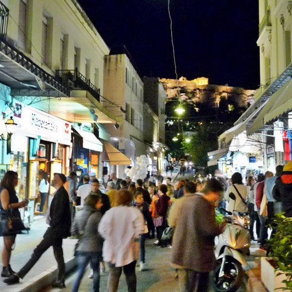 abends in athen