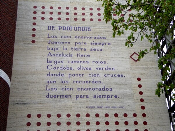 Gedichte an der Wand Muurgedichten Garcia lorca