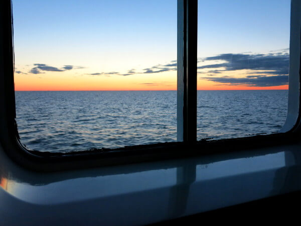 fast Sonnenuntergang Kabine Citycruise Tallink Silja