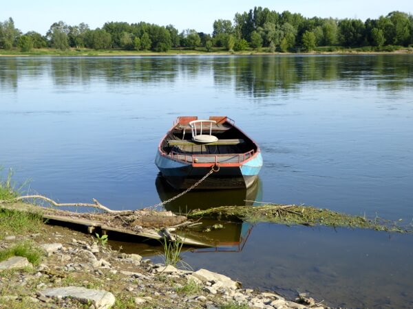 Boot Maine zufluss Loire Anjou