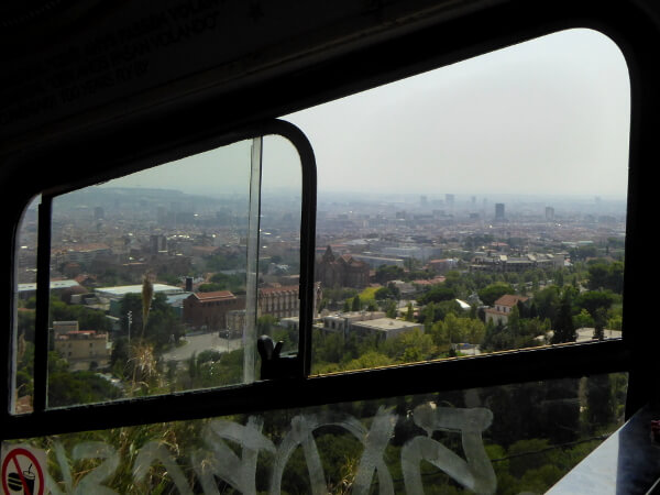 Barcelona tibidabo Blick aus Funicular