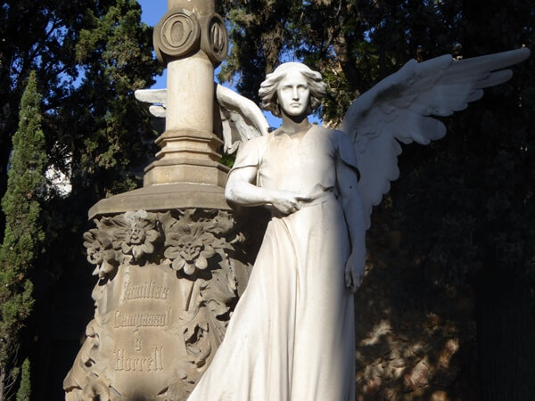 Pantheon Campassol Borrell engel von Josep Llimona Friedhof Montjuïc