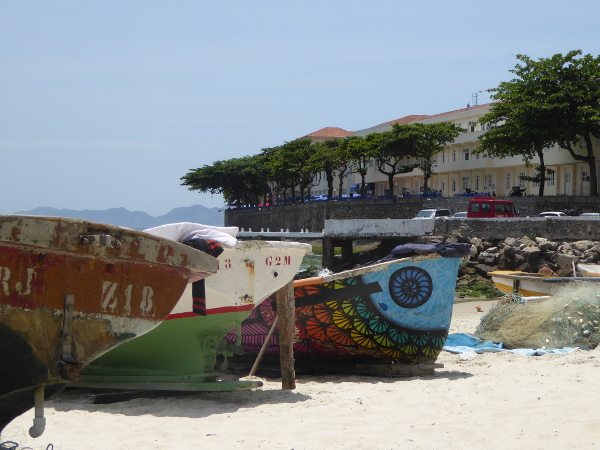 Copacabana Strand Fischerboote
