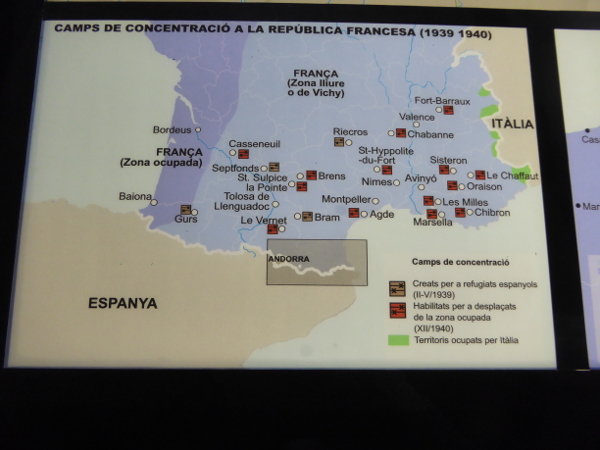 Museu de l Exili La Jonquera Lager Karte Freibeuter reisen