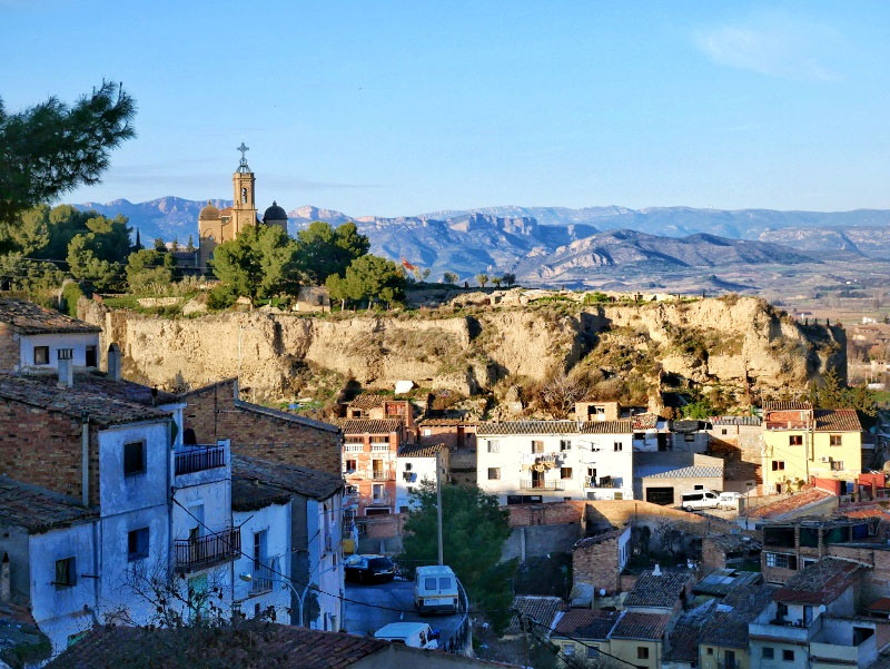 Balaguer Stadtmauer blick auf castell formos 