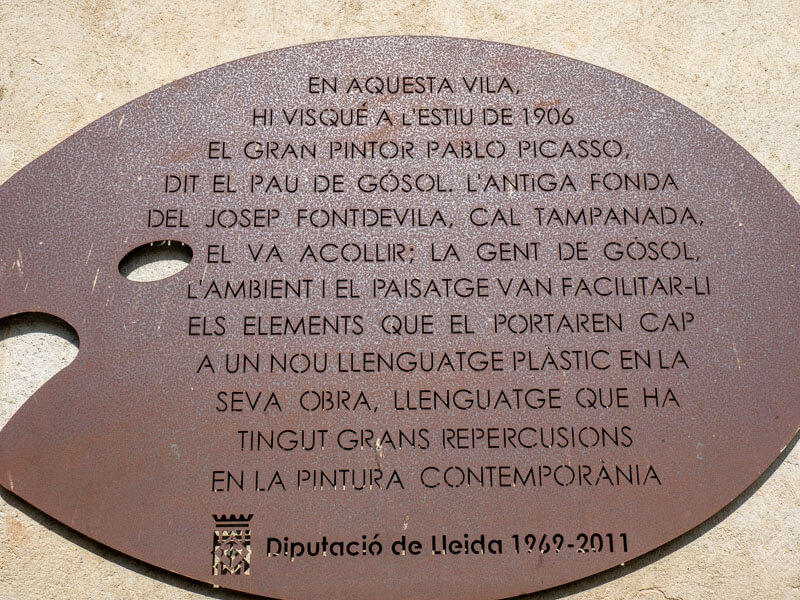 Plakette erinnert an den Maler Picasso