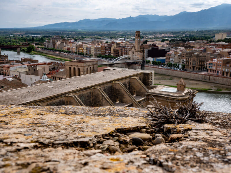 tortosa blick von der burg auf den ebro