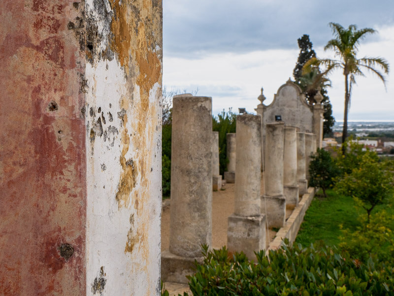 säulen garten palacio estoi algarve portugal