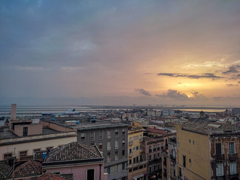 Sonnenuntergang in Cagliari
