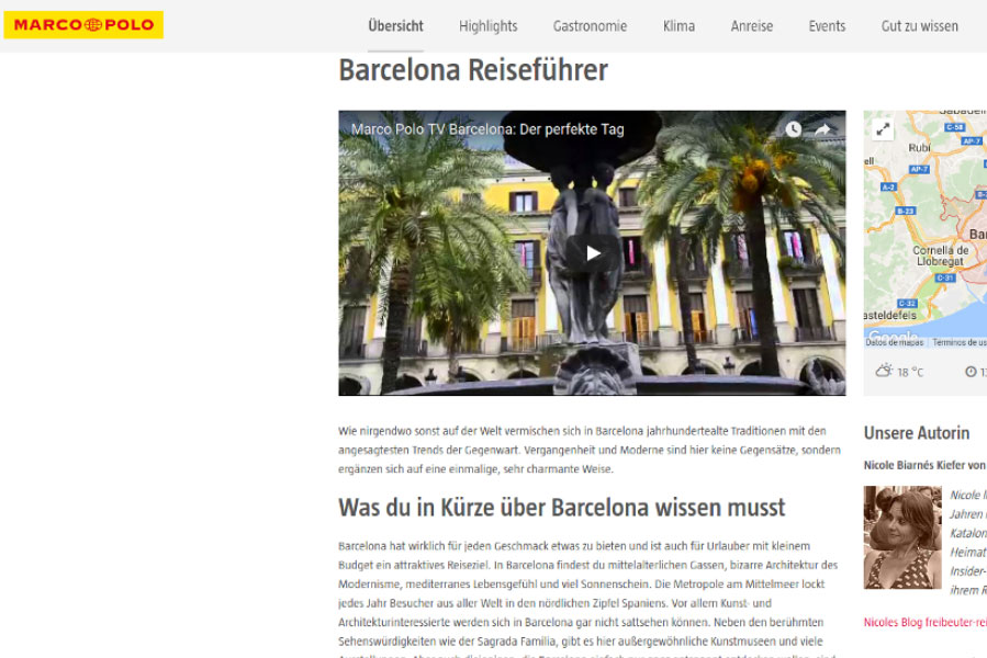 Barcelona Online Reiseführer von Marco Polo - Screenshot