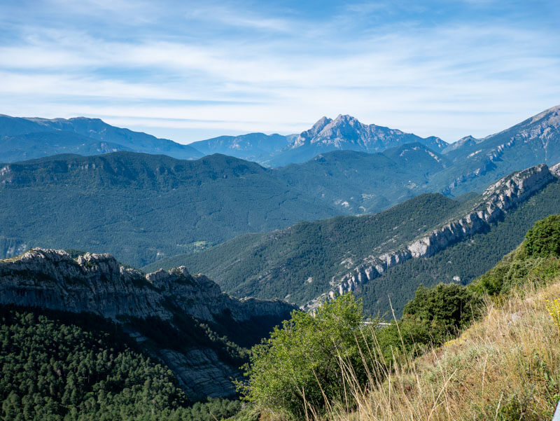 Aussicht auf der Bergstrasse im Naturpark 